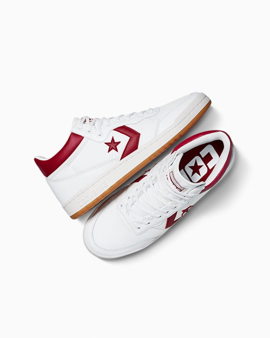 Pánské Skate Boty Converse CONS Fastbreak Pro Læder Bílé Červené Bílé | CZ F31NB71